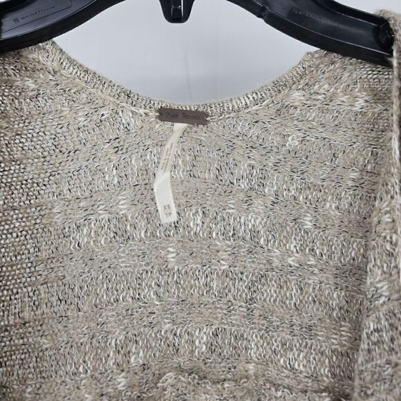 Free People Beached Shell Tan Open Front Cardigan Sweater size XS - Picture 5 of 8